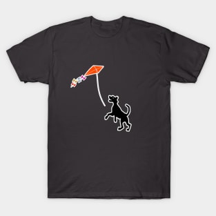dog and paper airplane T-Shirt